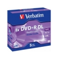 Matricas DVD+R DL Verbatim 8.5GB Double Layer 8x AZO 5 Pack Jewel