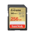 SANDISK Extreme 256GB SDXC Memory Card + 1 year RescuePRO Deluxe up to 180MB/s & 130MB/s Read/Write speeds, UHS-I, Class 10, U3, V30 SDSDXVV-256G-GNCIN