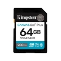KINGSTON 64GB SDXC Canvas Go Plus Gen4 200MB/s C10 UHS-I U3 V30 SDG4/64GB