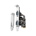 PCI-Express card with two 250 kbps serial ports. ASIX AX99100. Standard & Low Profile. PCEA-S2N