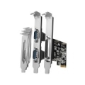 PCI-Express card with one parallel and two serial ports 250 kbps. ASIX AX99100. Standard & Low profile. PCEA-PSN