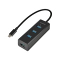 AXAGON HUE-S2C 4x USB3.0 Charging Hub, MicroUSB Charging Connector, Type-C HUE-S2C