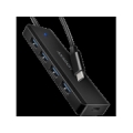 AXAGON HUE-C1C 4x USB3.2 Gen 1 Travel hub, USB-C power IN, w. 20cm Type-C cable HUE-C1C