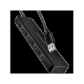 AXAGON HUE-C1A 4x USB3.2 Gen 1 Travel hub, USB-C power IN, w. 20cm Type-A cable HUE-C1A