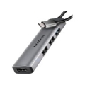 AXAGON HMC-H3A 3x USB-A (2x USB2.0, 1x USB3.0) + HDMI 4K 30Hz, 3.2 Gen 1 hub, metal, 15cm USB-C cable HMC-H3A