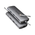 AXAGON HMC-8HLSA USB-C 3.2 Gen 1 hub, 3x USB-A + 4K/30Hz HDMI + SD/microSD, GLAN, Audio, PD 100W, 20cm USB-C cable HMC-8HLSA
