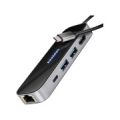 AXAGON HMC-6GLN 2x USB-A 5Gbps, 1x USB-C 5Gbps, 4K/60Hz HDMI, RJ-45, USB 3.2 Gen 1 hub, PD 100W, 20cm USB-C cable HMC-6GLN