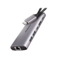 AXAGON HMC-6G2L 2x USB-A 10Gbps, 1x USB-C 10Gbps, 4K/60Hz HDMI, RJ-45, USB 3.2 Gen 2 hub, PD 100W, 15cm USB-C cable HMC-6G2L