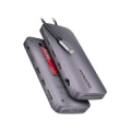 AXAGON Multiport USB-C 10Gbps hub. NVMe/SATA M.2, HDMI and DisplayPort. Cable USB-C 50 cm. HMC-12GM2