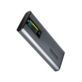 AXAGON EEM2-SD2 USB-C 3.2 Gen 2 - M.2 NVMe / SATA SSD 30-80mm ALU box grey, LCD display EEM2-SD2