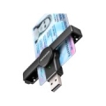 Axagon Foldable pocket USB-A contact Smart / ID card reader. CRE-SMPA