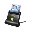 Universal desktop USB contact Smart/ID card reader with long USB-A cable. CRE-SM4N