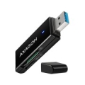 Axagon Slim super-speed USB 3.2 Gen 1 card reader with a direct USB-A connector. CRE-S2N