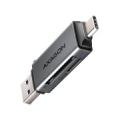 Axagon CRE-DAC External, Type-C+Type-A 2-slot SD/microSD CRE-DAC