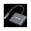CANYON hub DS-3 3in1 USB-C Dark Grey CNS-TDS3