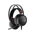 CANYON INTERCEPTOR GH-8A, Gaming headset 3.5mm jack plus USB connector for LED backlight, adjustable microphone and volume control, with 2in1 3.5mm adapter, cable 2M, Black and Orange, 0.36kg CND-SGHS8A