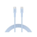 CANYON cable OnWire 60CL C-C 60W COLOR Braided 1m Light Blue CND-CCAP60AB10LBL
