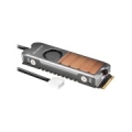 AXAGON CLR-M2FAN active fan - M.2 SSD, 80mm SSD, copper body, silicone thermal pads, height 13mm CLR-M2FAN