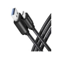 Axagon Data and charging USB 3.2 Gen1 cable lengh 2 m. 3A. Black braided. BUCM3-AM20AB