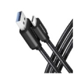 Axagon Data and charging USB 3.2 Gen 1 cable lengh 1 m. 3A. Black braided. BUCM3-AM10AB