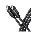 Axagon Data and charging USB 480Mbps cable length 1.5 m. PD 240W, 5A. Black braided. BUCM2-CM15AB