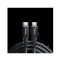 Axagon Data and charging USB 2.0 cable length 1 m. 3A. PD 60W, 3A. Black braided. BUCM-CM10AB
