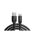 Axagon Data and charging USB 2.0 cable length 1 m. 3A. Black braided. BUCM-AM10AB