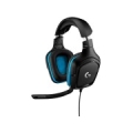 LOGITECH G432 Wired Gaming Headset 7.1 - LEATHERETTE - BLACK/BLUE - USB 981-000770