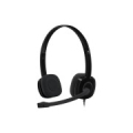 LOGITECH H151 Corded Stereo Headset - BLACK - 3.5 MM 981-000589