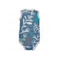 Lodger Romper Botanimal kokvilnas bodijs bez piedurknēm, Ocean, 62 cm