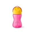 Philips Avent Krūzīte ar elastīgu salmiņu, 300 ml, 12M+, rozā