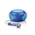 Lenco CD magnetola ar bluetooth un mikrofonu, zila