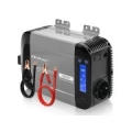 Qoltec ® Tīras sinusoīdas pārveidotājs | 12V uz 230V | 300/600W | LCD | USB | USB-C | Saderīgs ar LiFePO