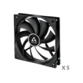 ARCTIC F12 PWM Case Fan, 4-pin, 120mm, Black, 5 pcs