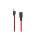 Silicone cable USB - Micro USB (red, 2m)