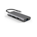 Adapter USB Type-C - 2 x USB 3.0, 1x USB 2.0, 1x Type C (PD), HDMI, SD, RJ45