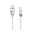 Silicone Cable HOCO Type-A - Type-C, 100W, transparent, 1m