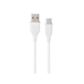 Silicone Cable USB Type-A - Type-C (white, 1m)