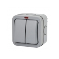 Weatherproof Switch, 2 Gang, IP66, EU