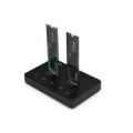 SSD Dual Bays Docking Station M.2 NVME+SATA, USB-A, USB-C