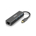 Adapter CHOETECH USB Type-C to 1x RJ-45, 3x USB Type-A