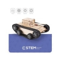 Wooden Assembly Kit Electric Army Tank, STEM Educational Toy