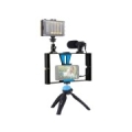 Blogging Smartphone Video Rig (LED Light, Tripod Mount, Phone Holder, Mic)