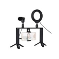Blogging Smartphone Video Rig (LED Ring Light, Tripod Mount, Phone Holder, Mic)