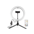LED Ring Lamp 26cm With Tripod 8.3cm, Phone Clamp, USB