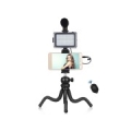 Blogging Smartphone Video Rig (LED Light, Flexible Tripod, Phone Holder, Mic)