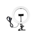 LED Ring Lamp 26cm, with Phone Holder and Mounting Clamp, USB