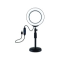 LED Ring Lamp 16cm With Desktop Mount 18-28cm, USB