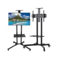 DNA TV STAND black steel floor stand