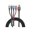 Cable USB Baseus Fast 4in1 2xUSB-C / Lightning / Micro 3.5A 1.2m (black)